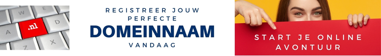 Domeinnaam banner wit